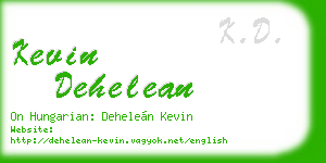 kevin dehelean business card